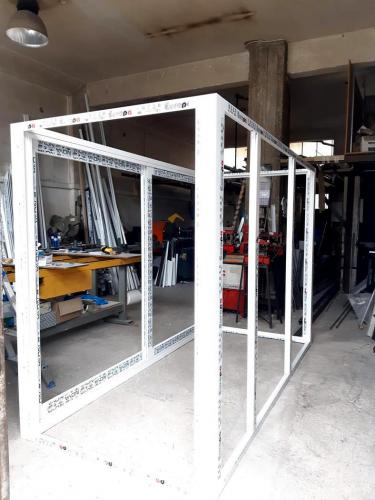 Ντουλάπα αλουμινίου συρόμενη, δίφυλλη