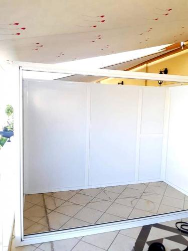 Ντουλάπα αλουμινίου συρόμενη, δίφυλλη