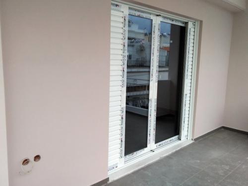 Πόρτα αλουμινίου δίφυλλη συρόμενη, σειρά Europa 6000