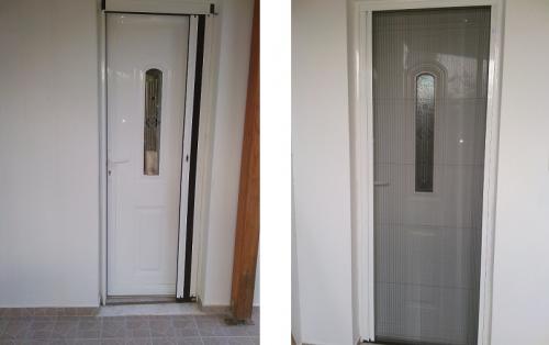 Πόρτα αλουμινίου ανοιγόμενη με πάνελ και σήτα, σειρά Europa 5000